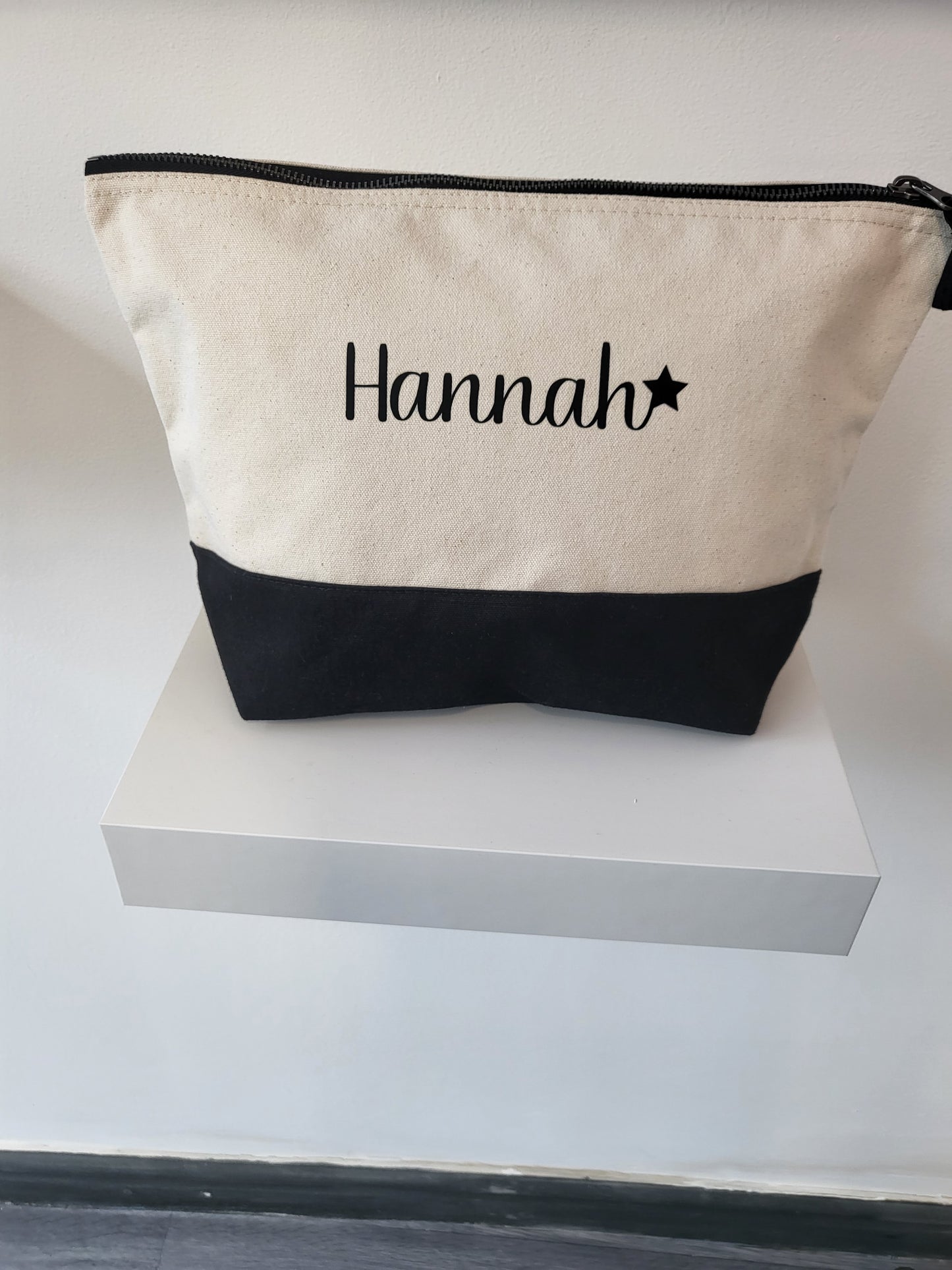 Personalised  two tone accessories bag