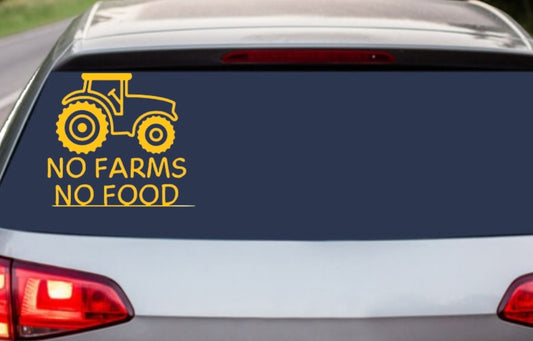 No farmers no food window decals