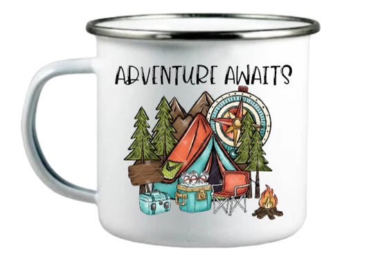 Enamel camping mug