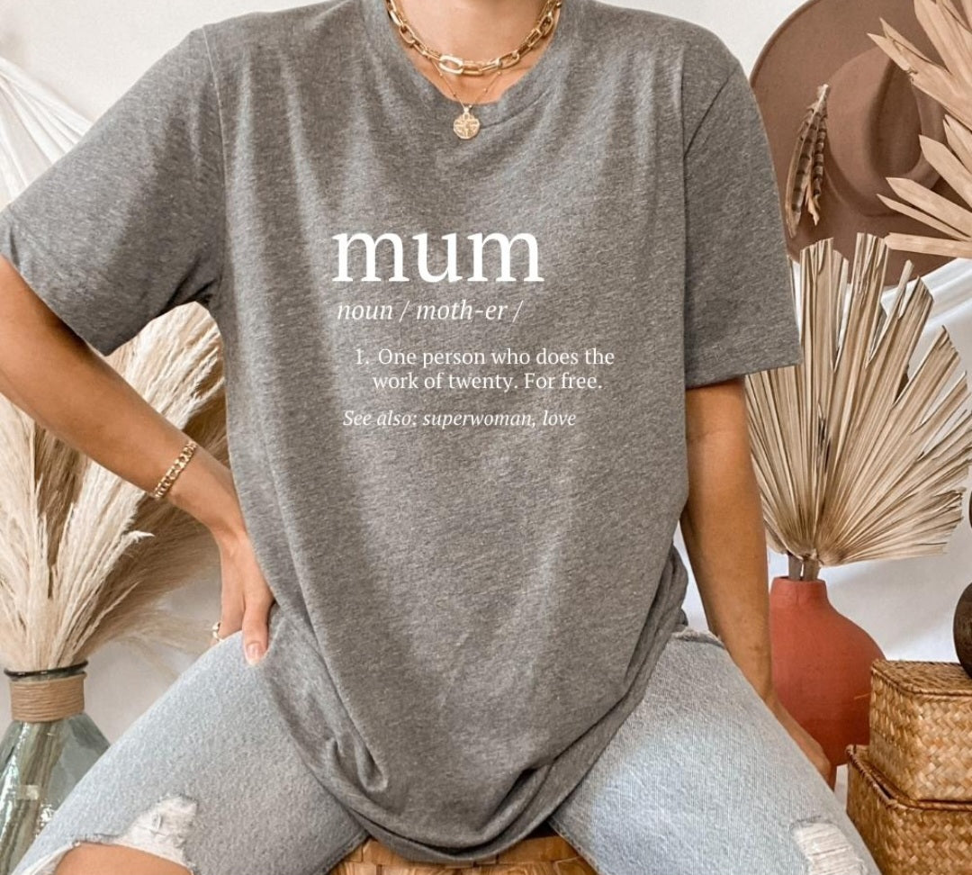 Mum, descriptive tshirt