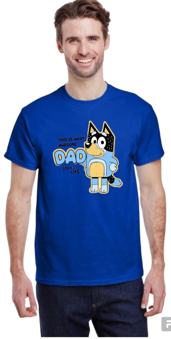 Bluey dad tshirts