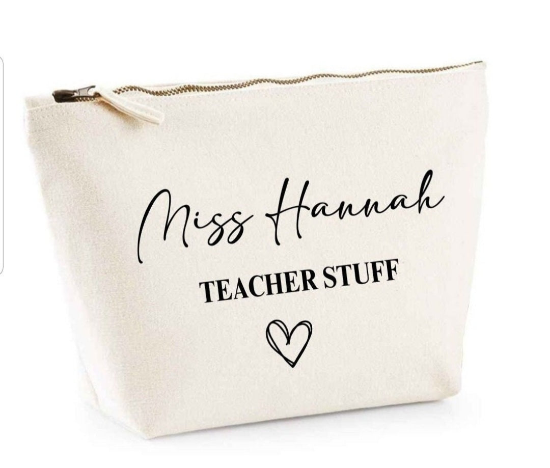 Personalised teacher accessory bag