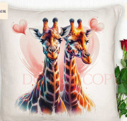 cute giraffe print cushion