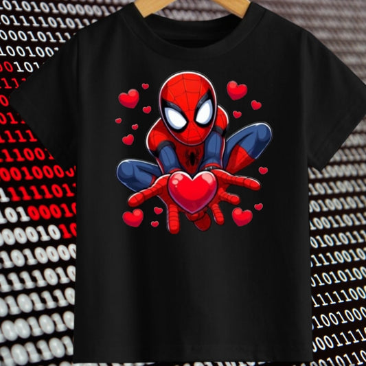 love spiderman childrens short sleeved tshirt