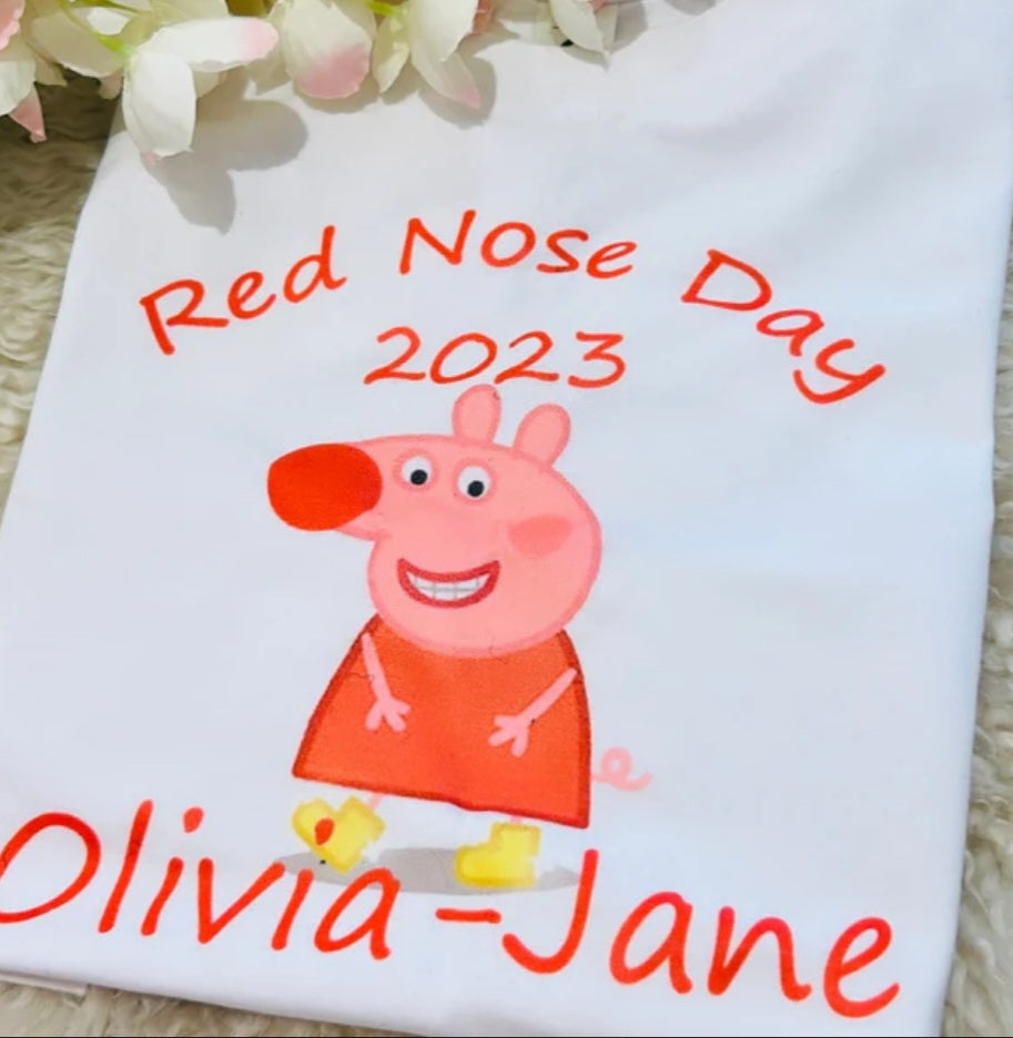 Red nose day character tshirt