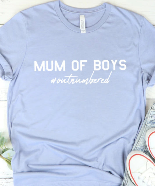 Mum of boys tshirt