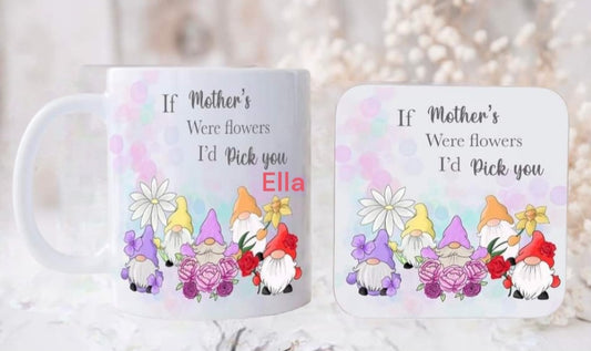 If mothers were flowers coaster
